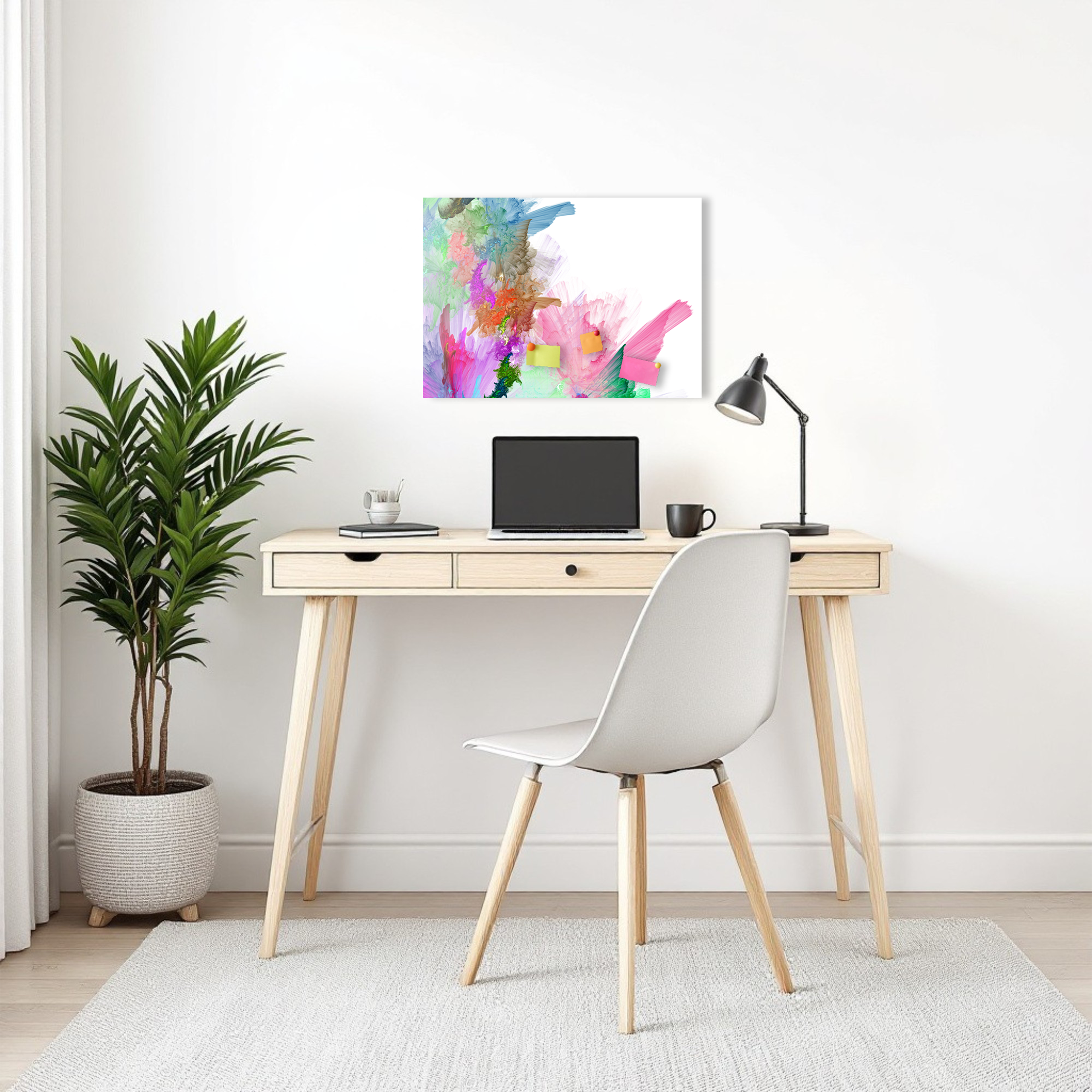 Magnetic Metal Board – Dry-Erase Wall Board & Strong Magnet Bulletin Board for Offices, Homes & Classrooms – Modern & Durable Wall Organizer : Colourful background