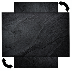 Magnetic Metal Board – Dry-Erase Wall Board & Strong Magnet Bulletin Board for Offices, Homes & Classrooms – Modern & Durable Wall Organizer : Dark granite