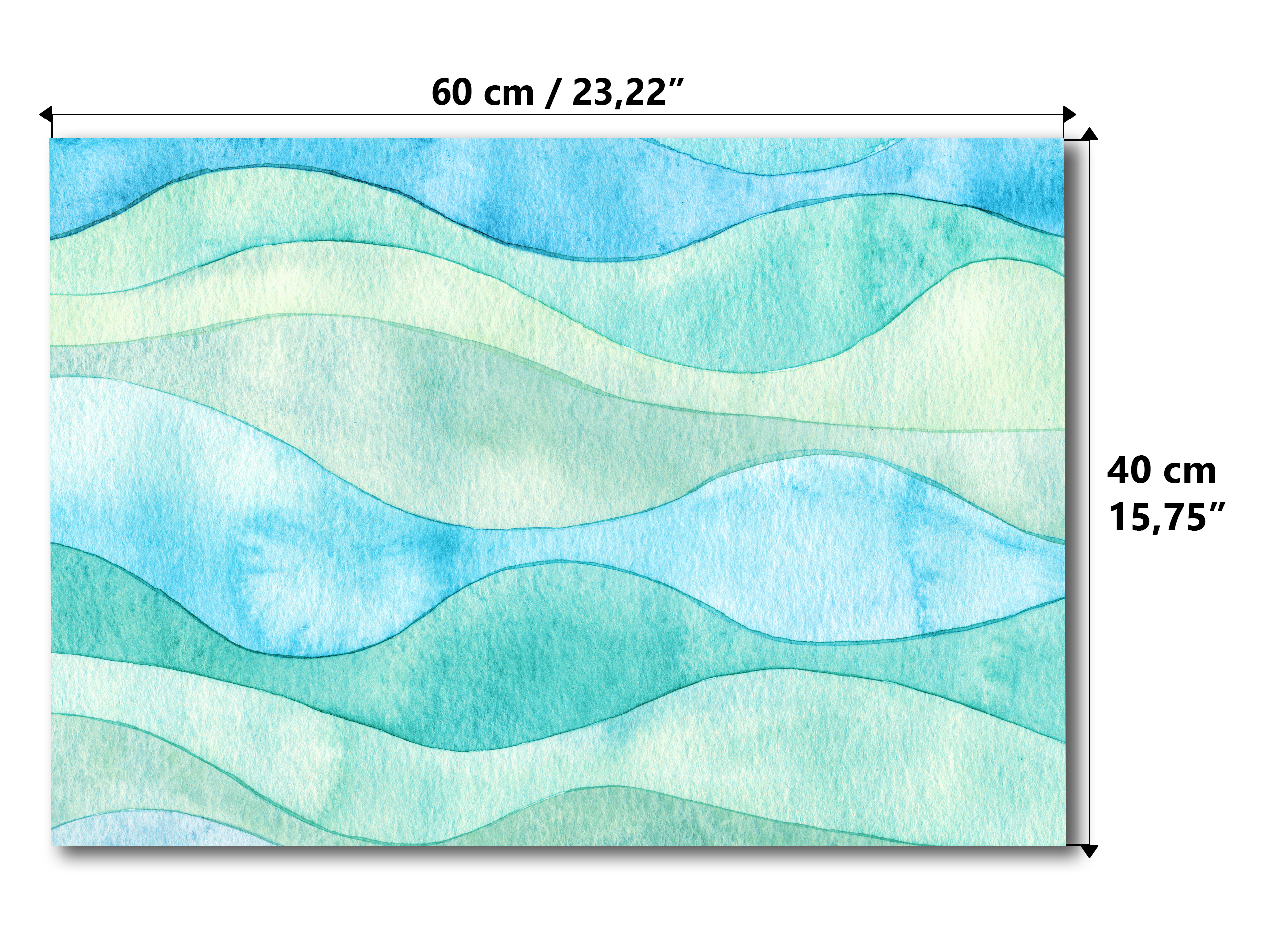 Magnetic Metal Board – Dry-Erase Wall Board & Strong Magnet Bulletin Board for Offices, Homes & Classrooms – Modern & Durable Wall Organizer : Watercolour waves