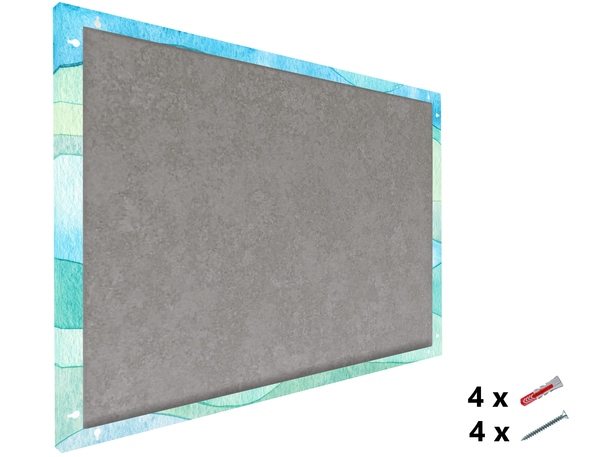 Magnetic Metal Board – Dry-Erase Wall Board & Strong Magnet Bulletin Board for Offices, Homes & Classrooms – Modern & Durable Wall Organizer : Watercolour waves