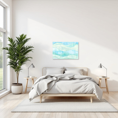 Magnetic Metal Board – Dry-Erase Wall Board & Strong Magnet Bulletin Board for Offices, Homes & Classrooms – Modern & Durable Wall Organizer : Watercolour waves