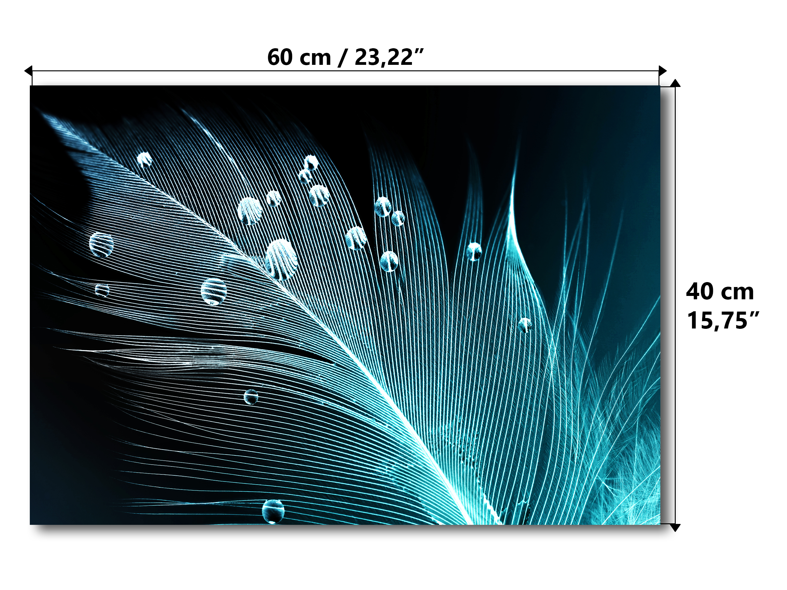 Magnetic Metal Board – Dry-Erase Wall Board & Strong Magnet Bulletin Board for Offices, Homes & Classrooms – Modern & Durable Wall Organizer : Feather water drops