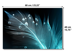 Magnetic Metal Board – Dry-Erase Wall Board & Strong Magnet Bulletin Board for Offices, Homes & Classrooms – Modern & Durable Wall Organizer : Feather water drops