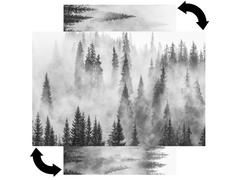 Magnetic Metal Board – Dry-Erase Wall Board & Strong Magnet Bulletin Board for Offices, Homes & Classrooms – Modern & Durable Wall Organizer : Foggy forest