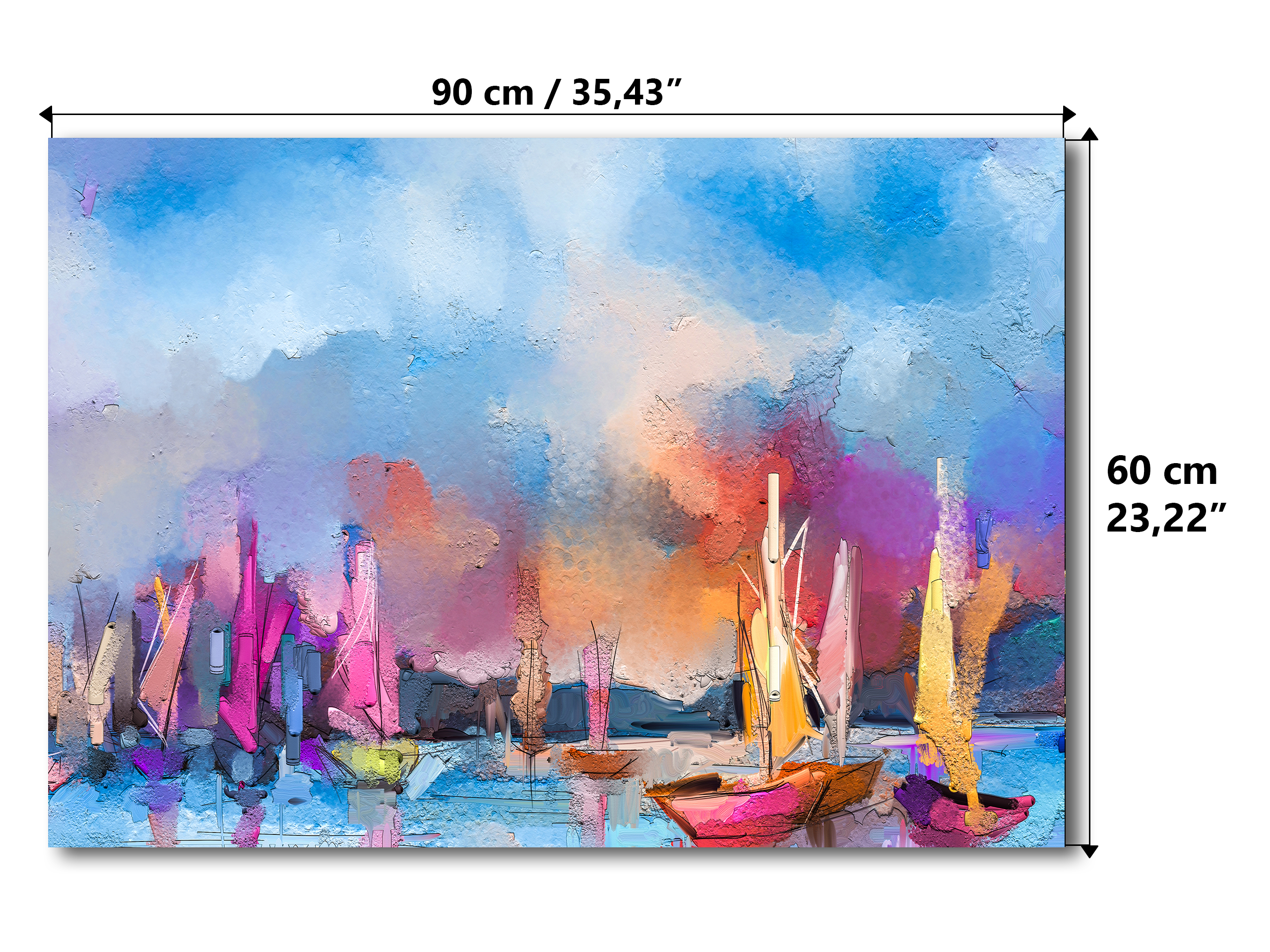 Magnetic Metal Board – Dry-Erase Wall Board & Strong Magnet Bulletin Board for Offices, Homes & Classrooms – Modern & Durable Wall Organizer : Impressionist seascape