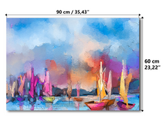 Magnetic Metal Board – Dry-Erase Wall Board & Strong Magnet Bulletin Board for Offices, Homes & Classrooms – Modern & Durable Wall Organizer : Impressionist seascape