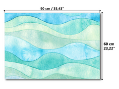 Magnetic Metal Board – Dry-Erase Wall Board & Strong Magnet Bulletin Board for Offices, Homes & Classrooms – Modern & Durable Wall Organizer : Watercolour waves