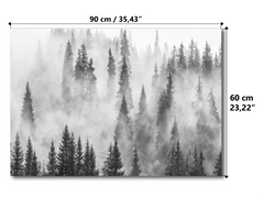 Magnetic Metal Board – Dry-Erase Wall Board & Strong Magnet Bulletin Board for Offices, Homes & Classrooms – Modern & Durable Wall Organizer : Foggy forest