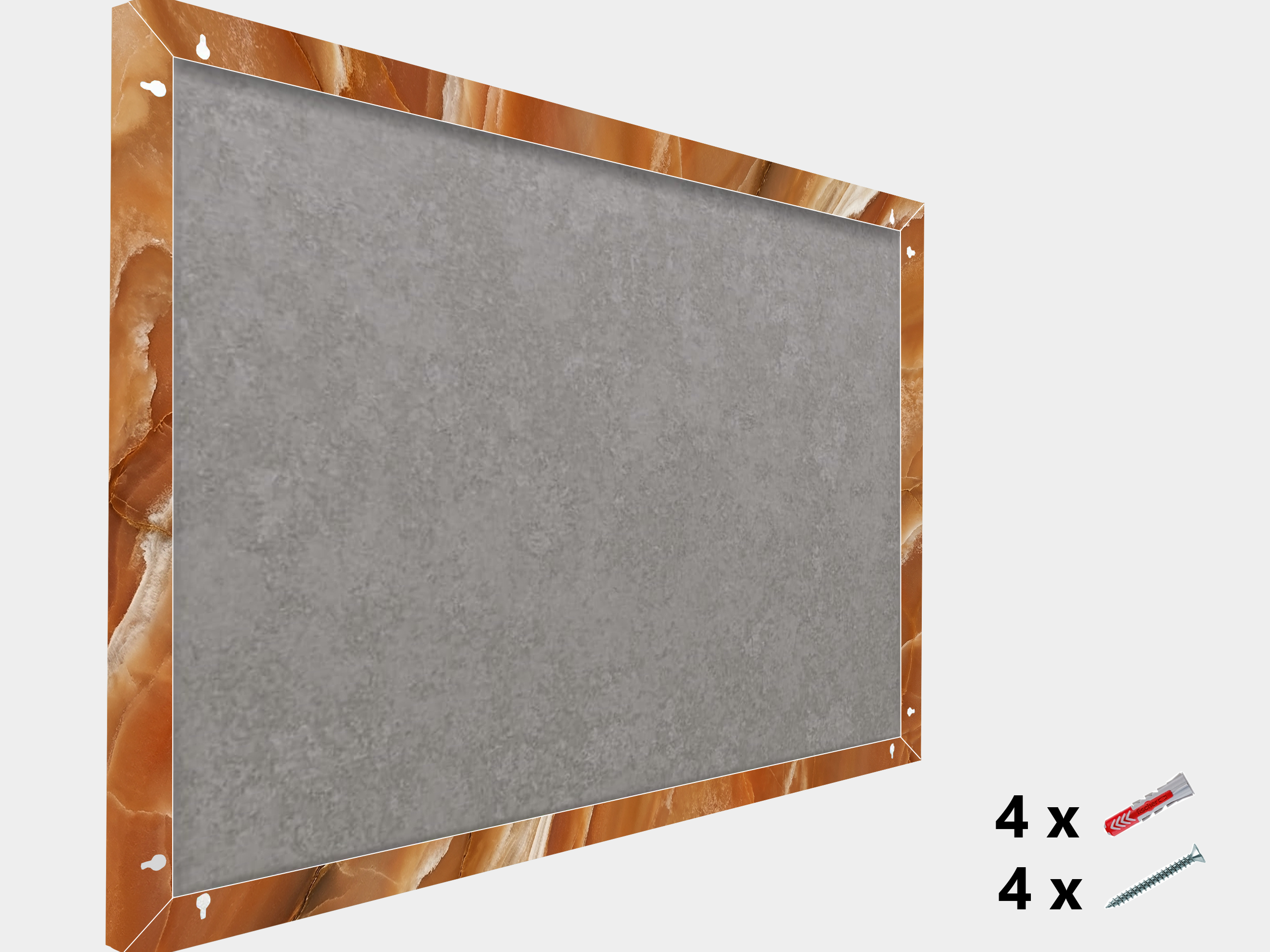 Concept Crystal ® Magnetic Metal Board – Dry-Erase Wall Board & Strong Magnet Bulletin Board for Offices, Homes & Classrooms – Modern & Durable Wall Organizer : Amber Marble