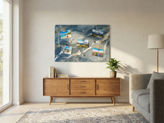 Magnetische Metalltafel – Trocken abwischbare Wandtafel und starke Magnet-Pinnwand für Büros, Zuhause und Klassenzimmer – Moderner und langlebiger Wand-Organizer: Gemalte Katze