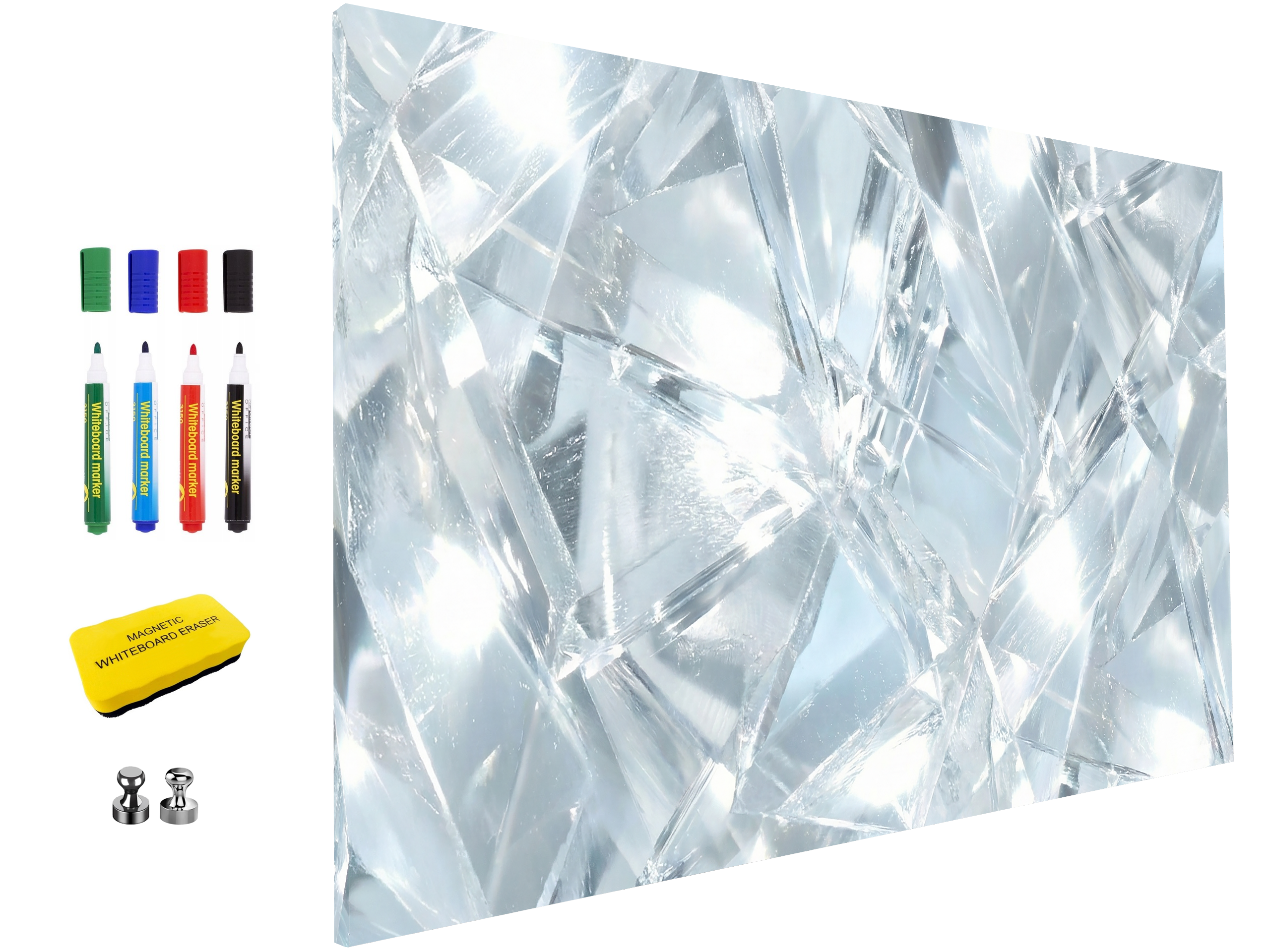 Magnetische Metalltafel – Trocken abwischbare Wandtafel und starke Magnet-Pinnwand für Büros, Zuhause und Klassenzimmer – Moderner und langlebiger Wand-Organizer: Gemalte Katze