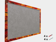 Concept Crystal ® Magnetic Metal Board – Dry-Erase Wall Board & Strong Magnet Bulletin Board for Offices, Homes & Classrooms – Modern & Durable Wall Organizer : Molten Pigment