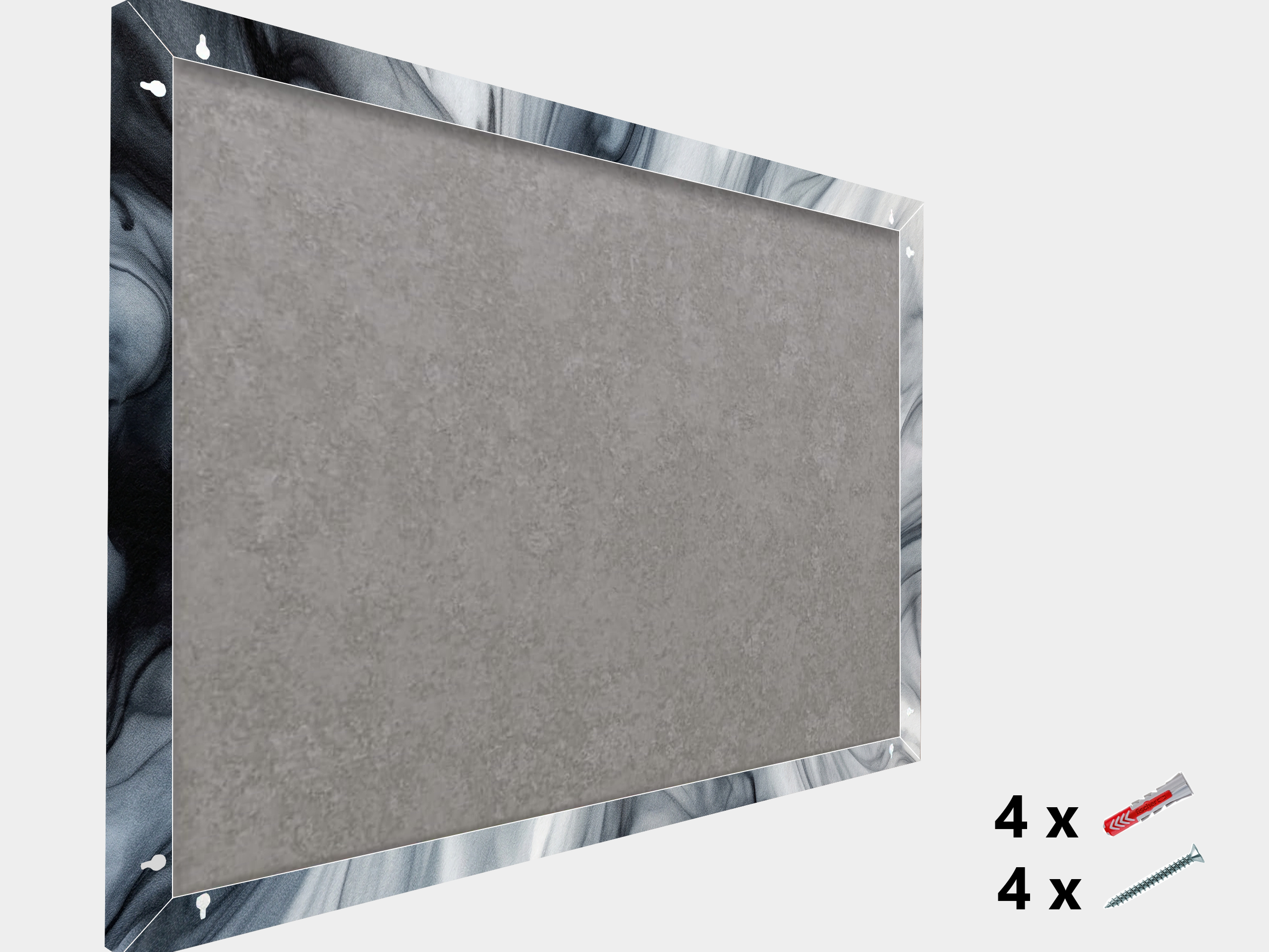 Concept Crystal ® Magnetic Metal Board – Dry-Erase Wall Board & Strong Magnet Bulletin Board for Offices, Homes & Classrooms – Modern & Durable Wall Organizer : Painted Smoke