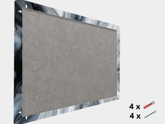 Concept Crystal ® Magnetic Metal Board – Dry-Erase Wall Board & Strong Magnet Bulletin Board for Offices, Homes & Classrooms – Modern & Durable Wall Organizer : Painted Smoke