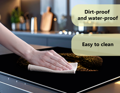 Induction Hob Cover Mat 60x52cm – 3mm Thick PVC Cooker Top Protector – Decorative Water?Resistant Hob Cover with Stylish Modern Designs for Induction & Electric Hobs: Golden Lips