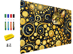 Magnetic Metal Board – Dry-Erase Wall Board & Strong Magnet Bulletin Board for Offices, Homes & Classrooms – Modern & Durable Wall Organizer : Coin cat