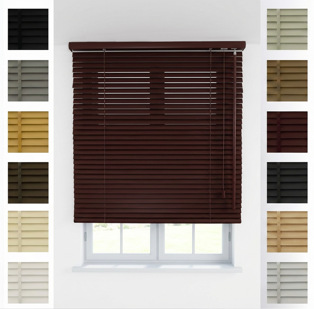 XXL 25mm Wooden Venetian Blinds – Ceiling Mount