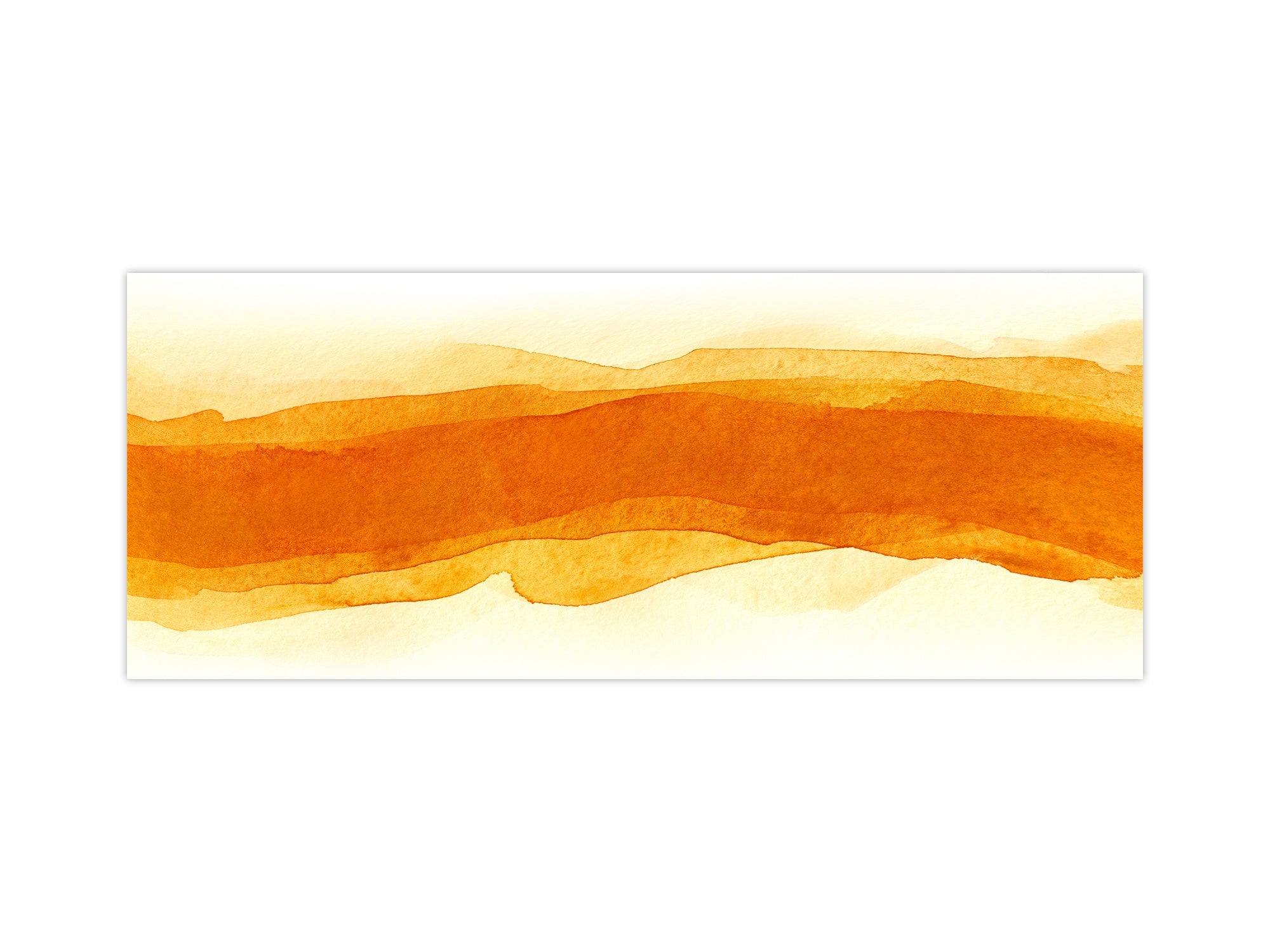 Contemporary glass kitchen panel - Wide format wall backsplash BBS30 w/wo magnetic properties : Art. Series : Orange watercolour