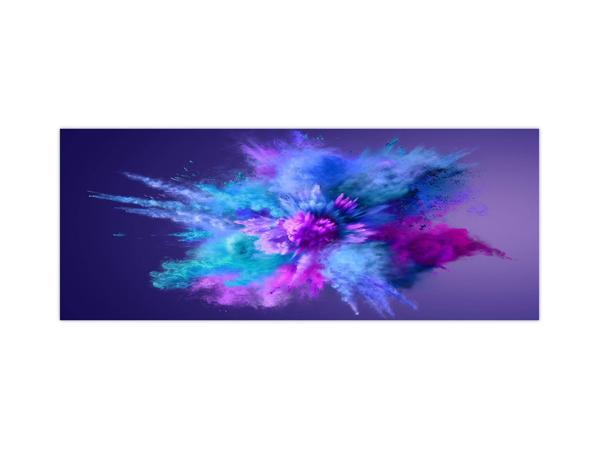 Contemporary glass kitchen panel - Wide format wall backsplash BBS30 w/wo magnetic properties : Art. Series : Colour explosion 1