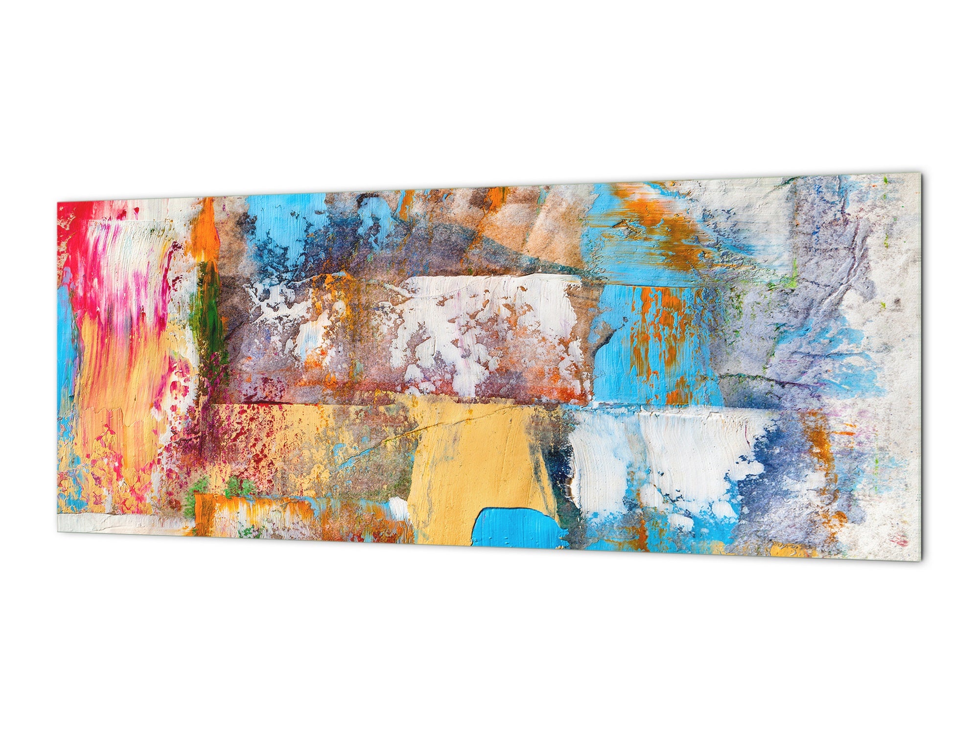 Contemporary glass kitchen panel - Wide format wall backsplash BBS30 w/wo magnetic properties : Art. Series : Abstract art background 3