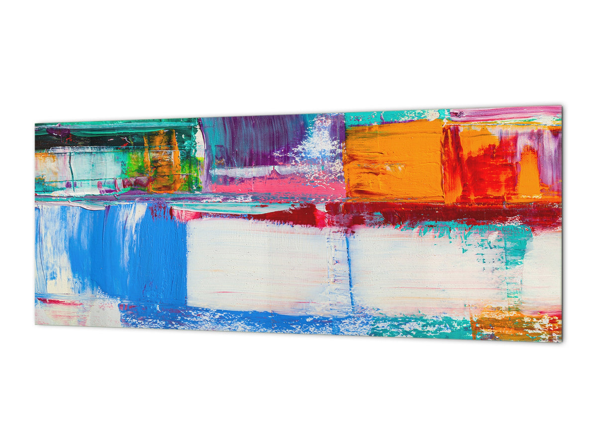 Contemporary glass kitchen panel - Wide format wall backsplash BBS30 w/wo magnetic properties : Art. Series : Abstract art background 5