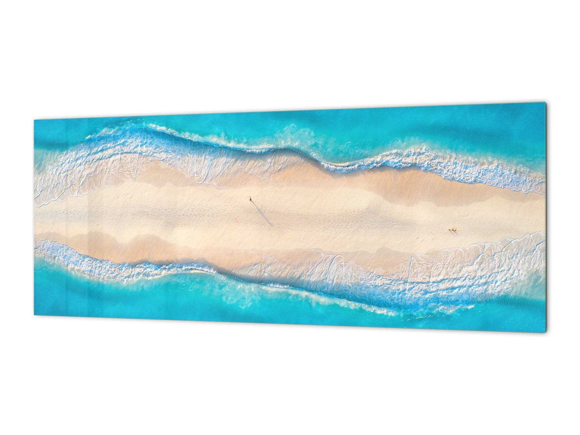 Contemporary glass kitchen panel - Wide format wall backsplash BBS30 w/wo magnetic properties : Art. Series : Beaches of Zanzibar