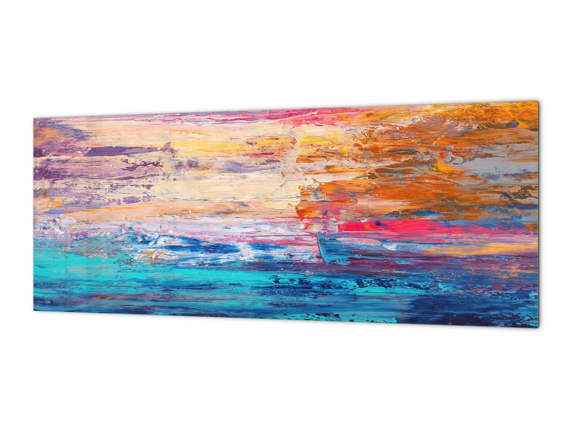 Contemporary glass kitchen panel - Wide format wall backsplash BBS30 w/wo magnetic properties : Art. Series : Abstract art background 7