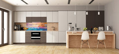 Contemporary glass kitchen panel - Wide format wall backsplash BBS30 w/wo magnetic properties : Art. Series : Abstract art background 7