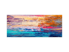 Contemporary glass kitchen panel - Wide format wall backsplash BBS30 w/wo magnetic properties : Art. Series : Abstract art background 7