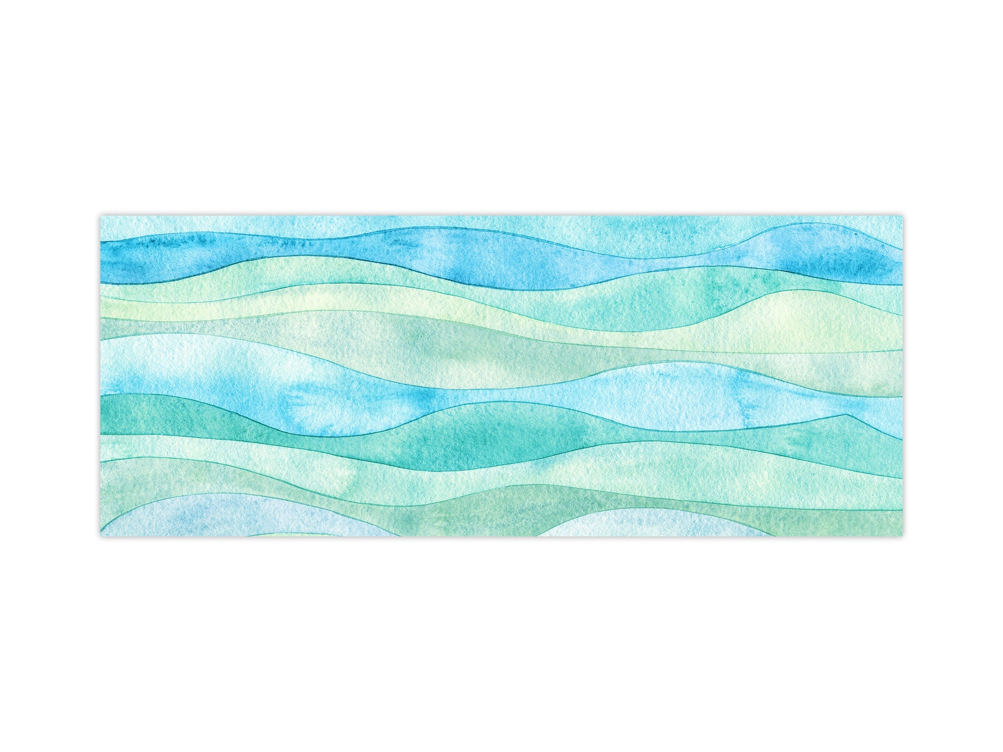 Contemporary glass kitchen panel - Wide format wall backsplash BBS30 w/wo magnetic properties : Art. Series : Watercolour waves