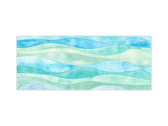 Contemporary glass kitchen panel - Wide format wall backsplash BBS30 w/wo magnetic properties : Art. Series : Watercolour waves
