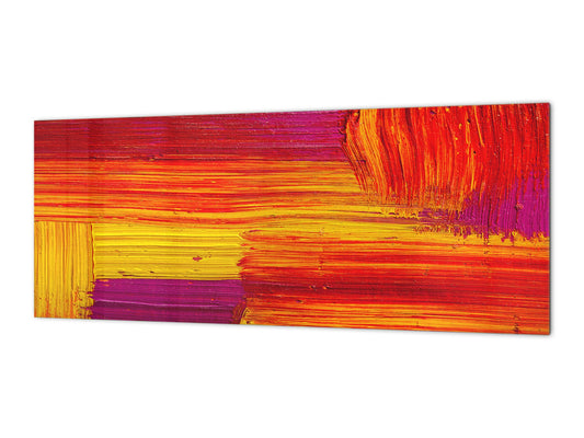 Stylish glass backsplash - Photo glass upstand BBS31 w/wo magnetic properties : Textures series : Abstract colour texture