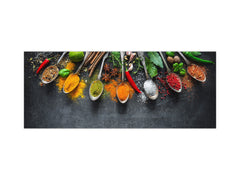 Toughened printed glass backsplash - Kitchen wall splashback BBS33 w/wo magnetic properties : Herbs and spices series : Herbs and spices 2