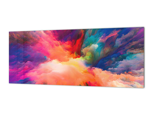 Stylish glass backsplash - Photo glass upstand BBS31 w/wo magnetic properties : Textures series : Colours splash