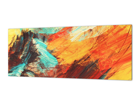 Stylish glass backsplash - Photo glass upstand BBS31 w/wo magnetic properties : Textures series : Modern futuristic pattern