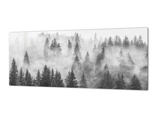 Wide format Wall panel - Design backsplash BBS34 w/wo magnetic properties : Miscellaneous series : Foggy forest