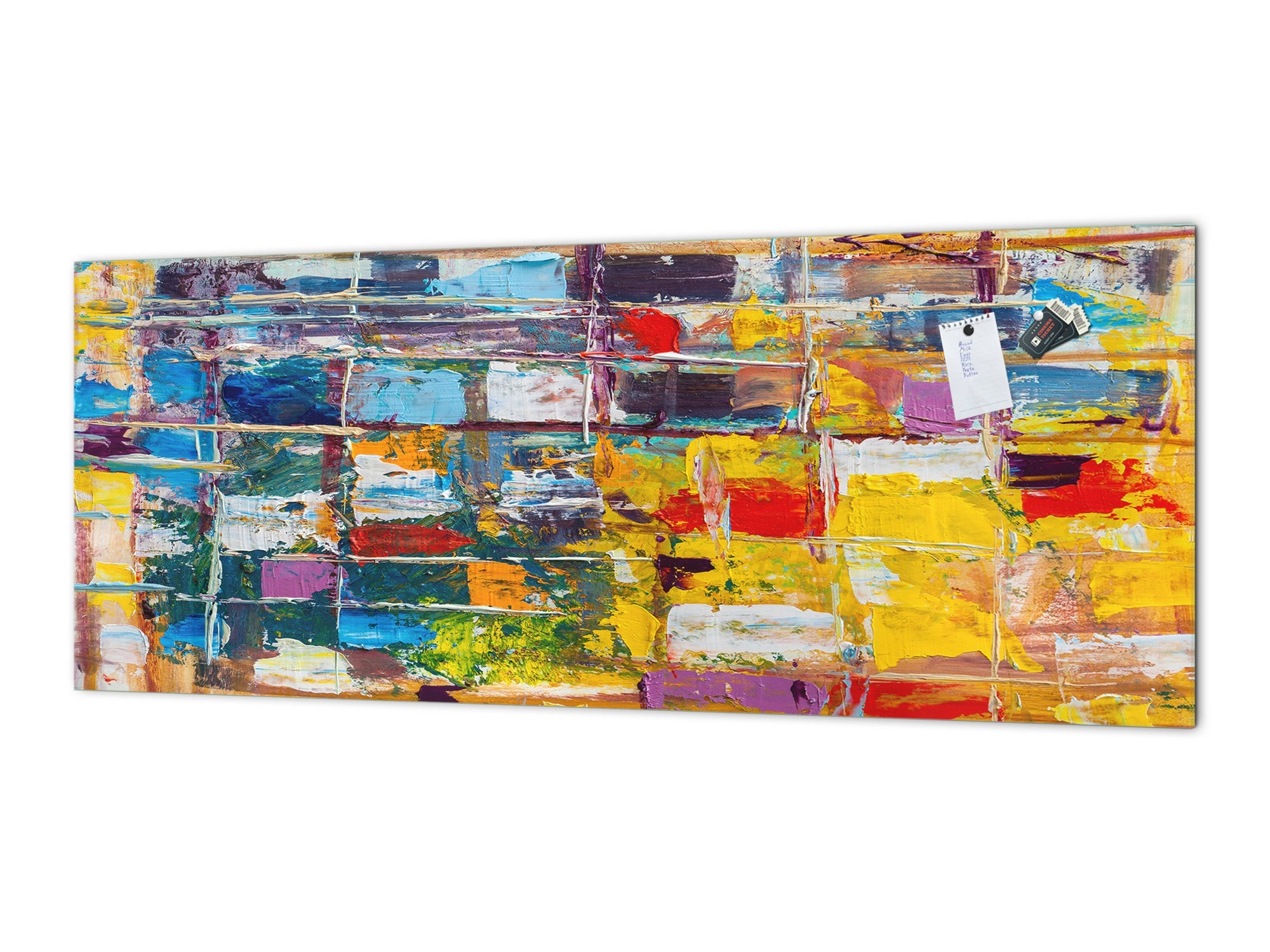 Contemporary glass kitchen panel - Wide format wall backsplash BBS30 w/wo magnetic properties : Art. Series : Abstract art background