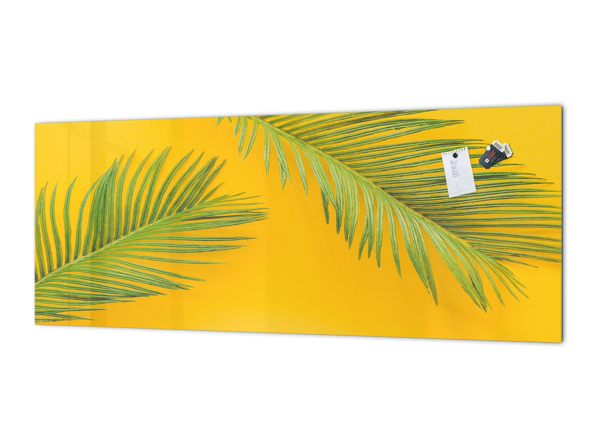 Design glass backsplash - Tempered Glass BBS29 splashback w/wo magnetic properties : Nature Series : Yellow leaves