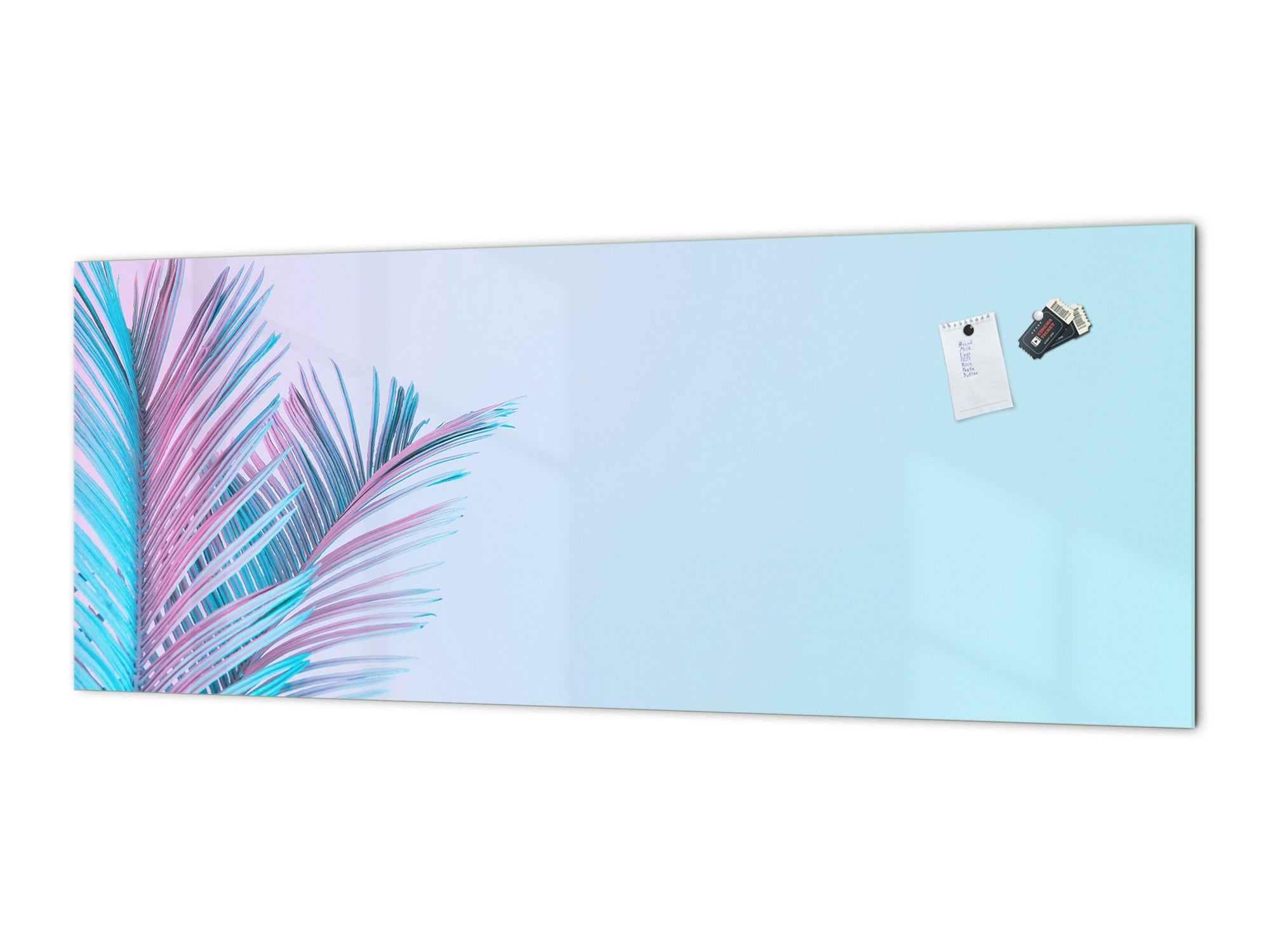 Design glass backsplash - Tempered Glass BBS29 splashback w/wo magnetic properties : Nature Series : Tropical leaves