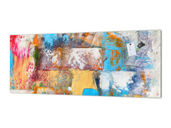 Contemporary glass kitchen panel - Wide format wall backsplash BBS30 w/wo magnetic properties : Art. Series : Abstract art background 3