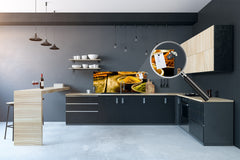 Toughened printed glass backsplash - Kitchen wall splashback BBS33 w/wo magnetic properties : Herbs and spices series : Curry powder