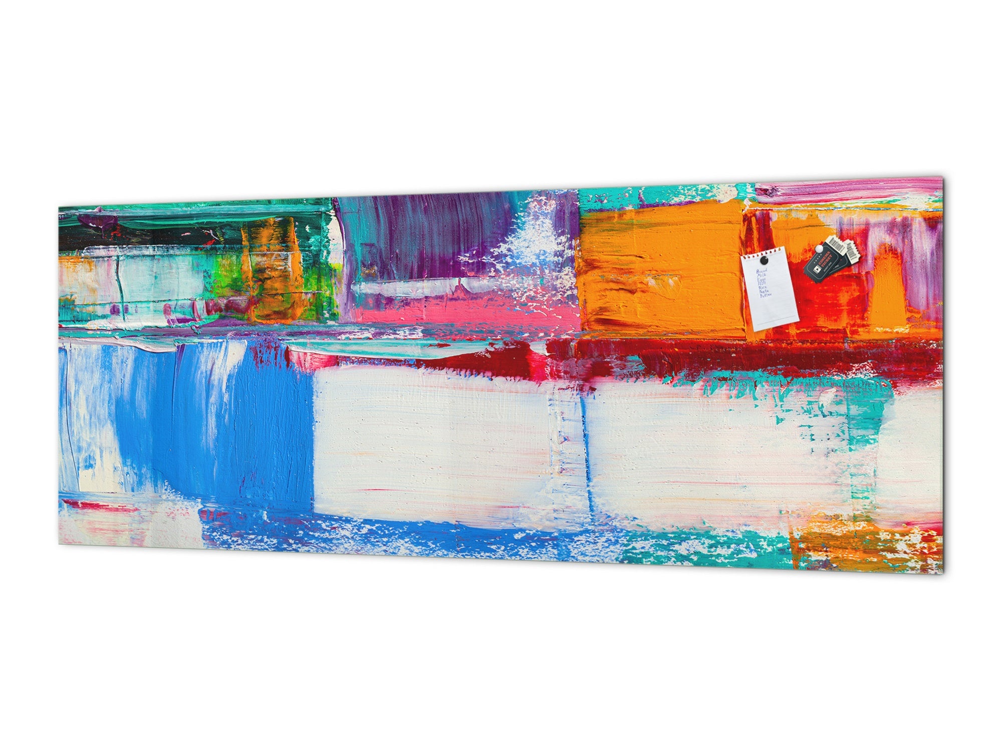 Contemporary glass kitchen panel - Wide format wall backsplash BBS30 w/wo magnetic properties : Art. Series : Abstract art background 5