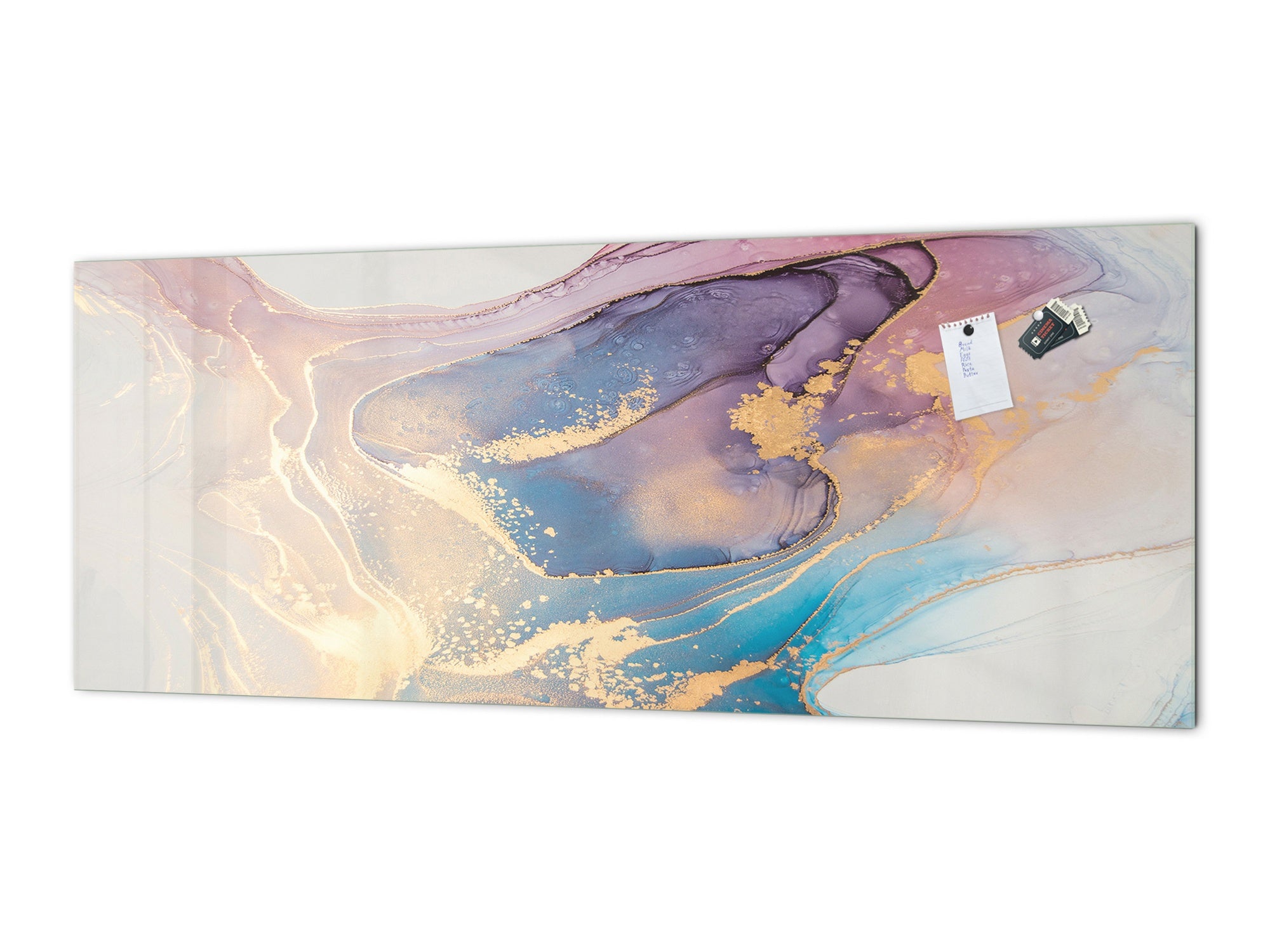 Contemporary glass kitchen panel - Wide format wall backsplash BBS30 w/wo magnetic properties : Art. Series : Liquid colours 1