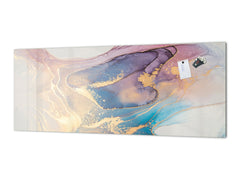 Contemporary glass kitchen panel - Wide format wall backsplash BBS30 w/wo magnetic properties : Art. Series : Liquid colours 1