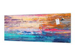 Contemporary glass kitchen panel - Wide format wall backsplash BBS30 w/wo magnetic properties : Art. Series : Abstract art background 7