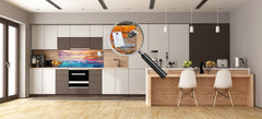 Contemporary glass kitchen panel - Wide format wall backsplash BBS30 w/wo magnetic properties : Art. Series : Abstract art background 7