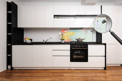 Design glass backsplash - Tempered Glass BBS29 splashback w/wo magnetic properties : Nature Series : Botanical wall art.