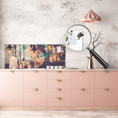 Wide format Wall panel - Design backsplash BBS34 w/wo magnetic properties : Miscellaneous series : Retro lamps