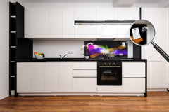 Contemporary glass kitchen panel - Wide format wall backsplash BBS30 w/wo magnetic properties : Art. Series : Colour explosion 3