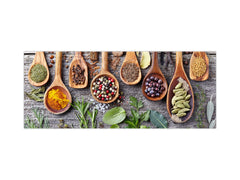 Toughened printed glass backsplash - Kitchen wall splashback BBS33 w/wo magnetic properties : Herbs and spices series : Herbs and spices 1